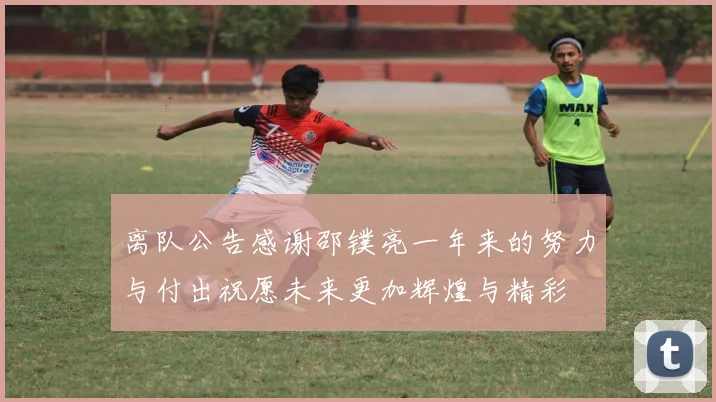 离队公告感谢邵镤亮一年来的努力与付出祝愿未来更加辉煌与精彩